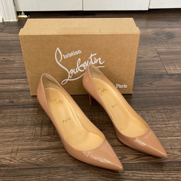Christian Louboutin Shoes - Christian Louboutin Paris Nude Décolleté 554 70 Patent Heel